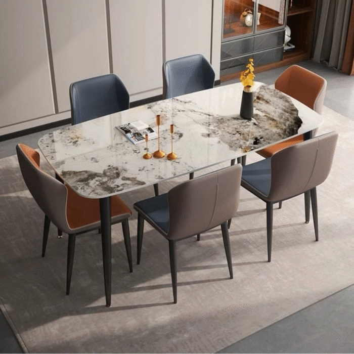 High Quality  Slim Marble Dining RAF167 - Image 1