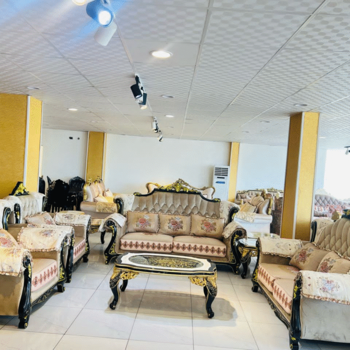 Fabric royal sofa Black head FRS600027 - Image 1