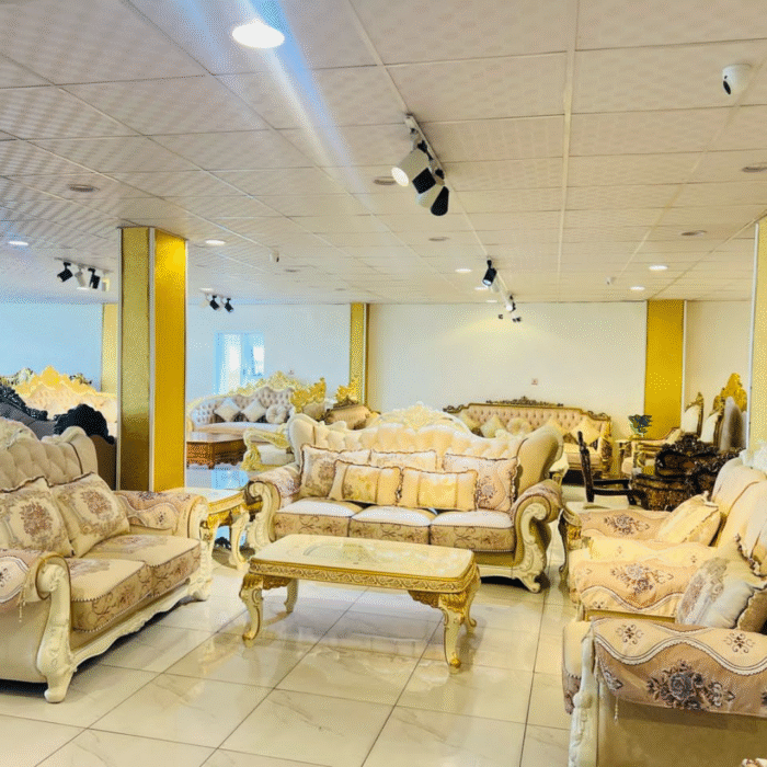 Fabric royal sofa white head FRS600028 - Image 1