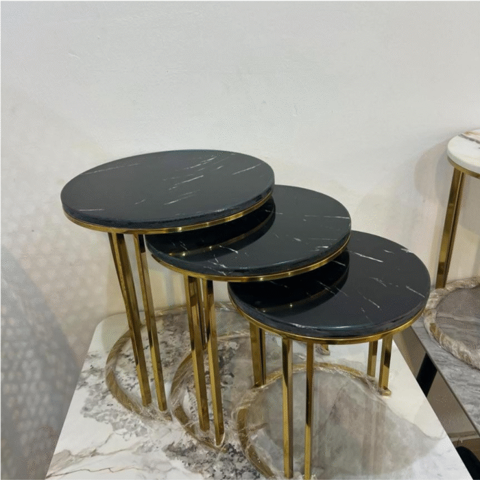 Marble Side Stool Gene 573 - Image 1