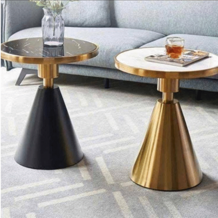 marble side stool Gene584 - Image 1