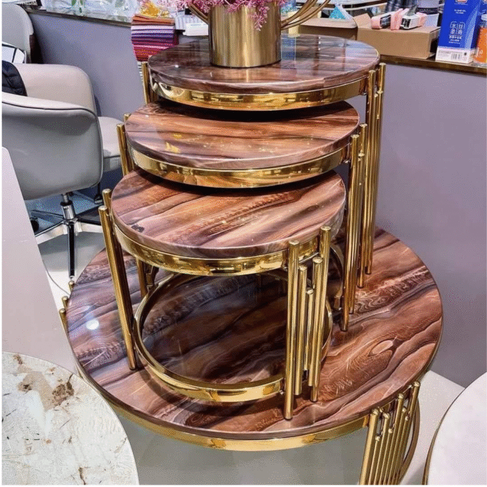 Marble Center Table  ( gold frame)CTM300053 - Image 1