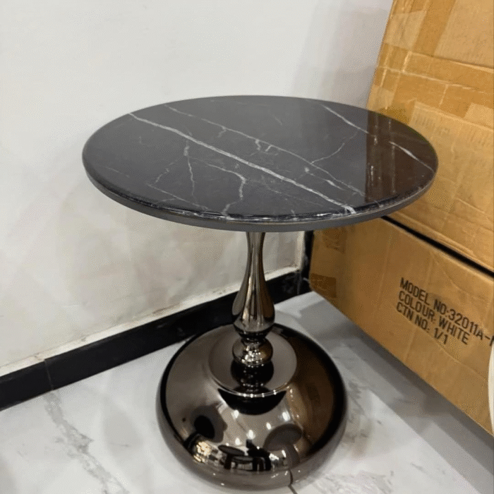 marble side stool black Gene600 Category General - Image 1