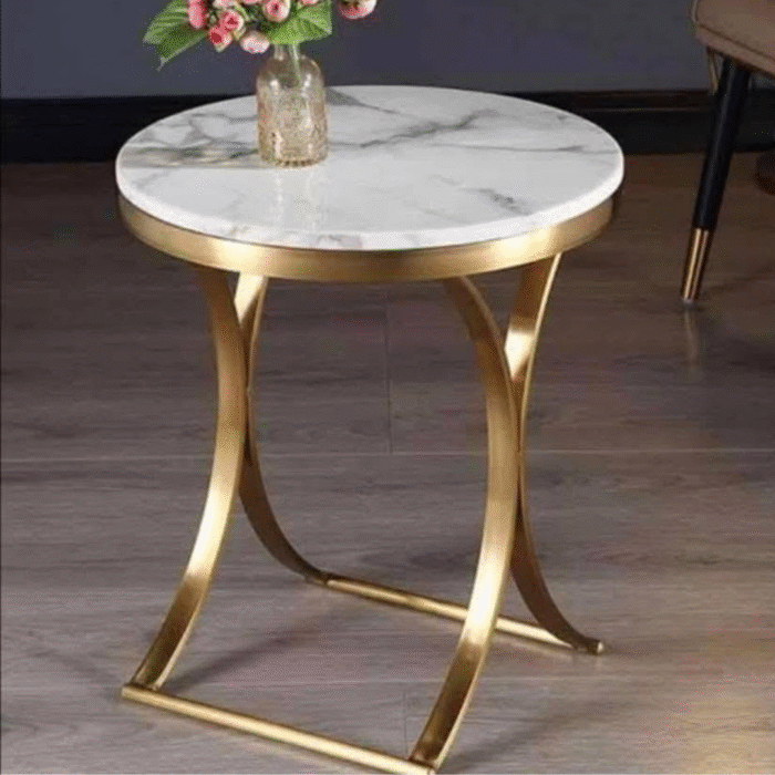 marble side stool Gene585 - Image 1