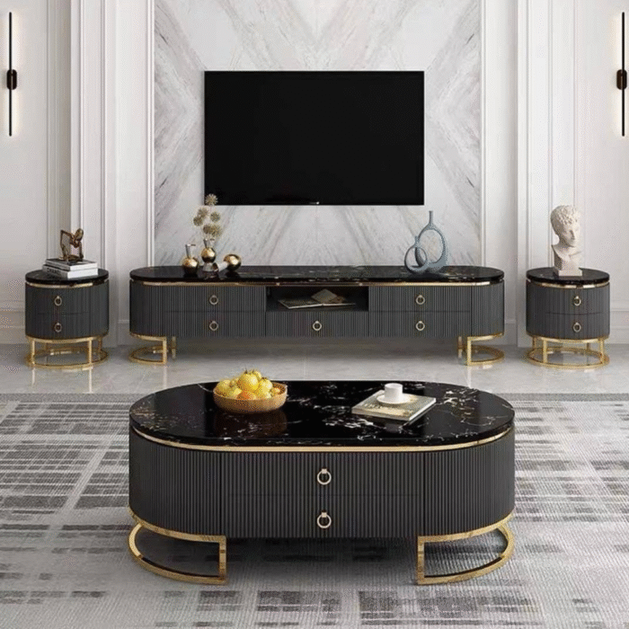 Marble Center Table  ( gold frame)CTM300047 - Image 1