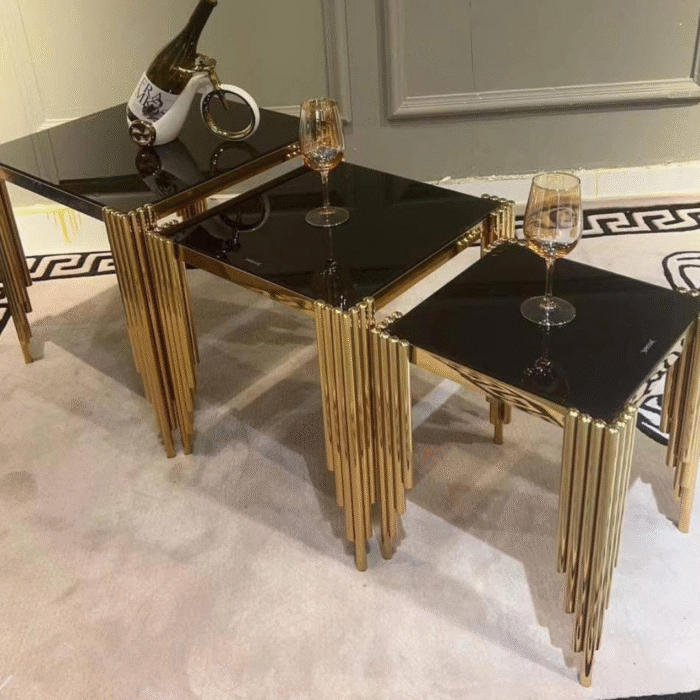 marble side stool .Gene580 - Image 1